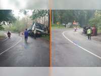 Dalam Waktu Yang Hampir Bersamaan, 2 Truk Terguling di Watujago Bojonegoro