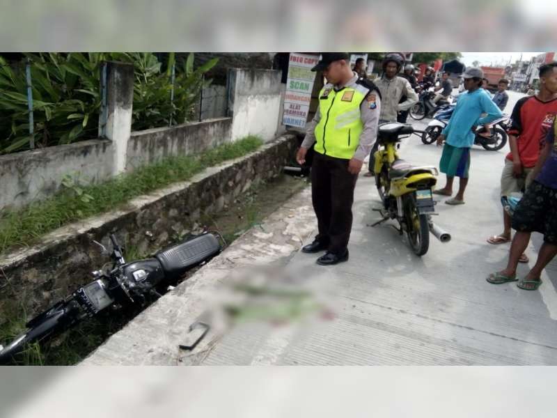 Motor Bersenggolan di Ngraho Bojonegoro, Kedua Pengendara Luka Luka