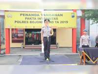 Komitmen Wujudkan WBK, Polisi di Bojonegoro Tanda-Tangani Pakta Integritas