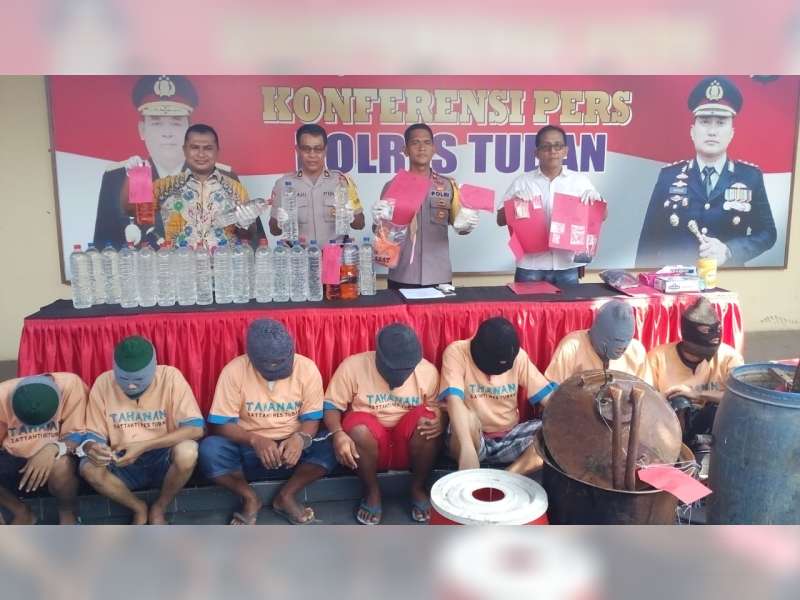 Operasi Tumpas Narkoba, Polres Tuban Tangkap 6 Orang Tersangka