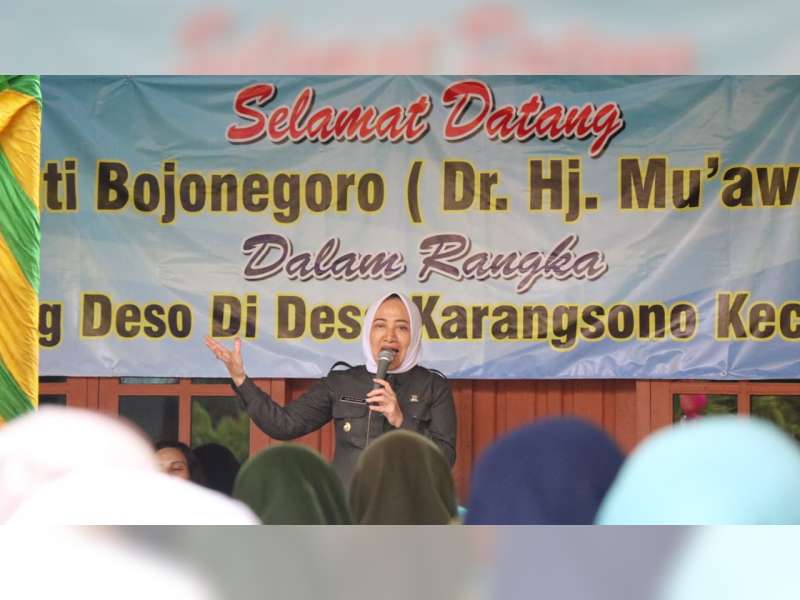 Bupati Bojonegoro Sosialisasi Penguatan Program PKH di Desa Karangsono Kecamatan Dander