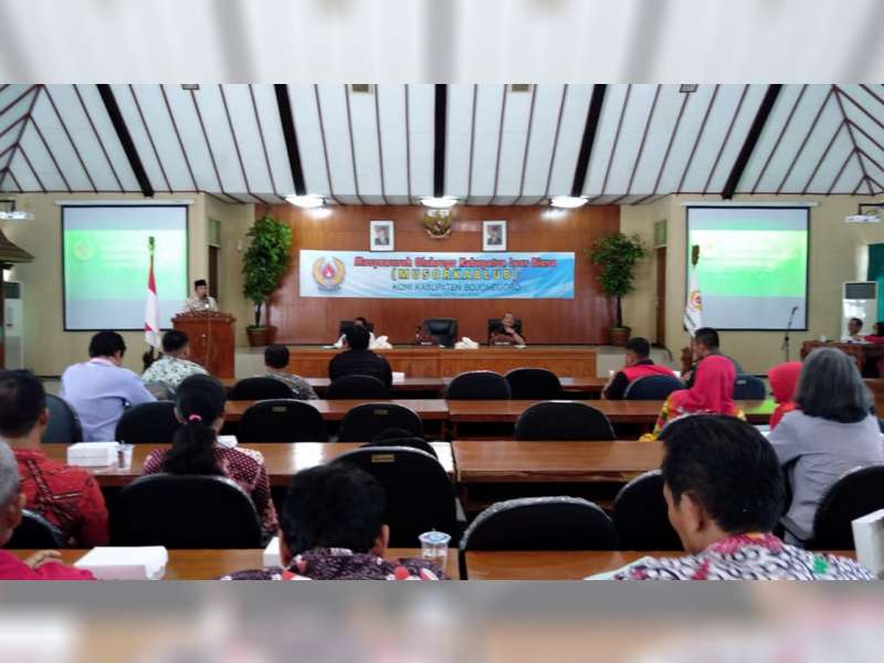 Wakil Bupati Hadiri dan Buka Musorkablub KONI Bojonegoro