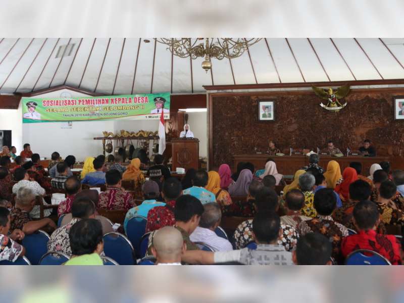 Pemkab Bojonegoro Gelar Sosialisasi Tahapan Pemilihan Kepala Desa Serentak 2019