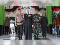 Bupati Bojonegoro Pimpin Apel Gelar Pasukan, Kesiapan Pengamanan Pemilu 2019