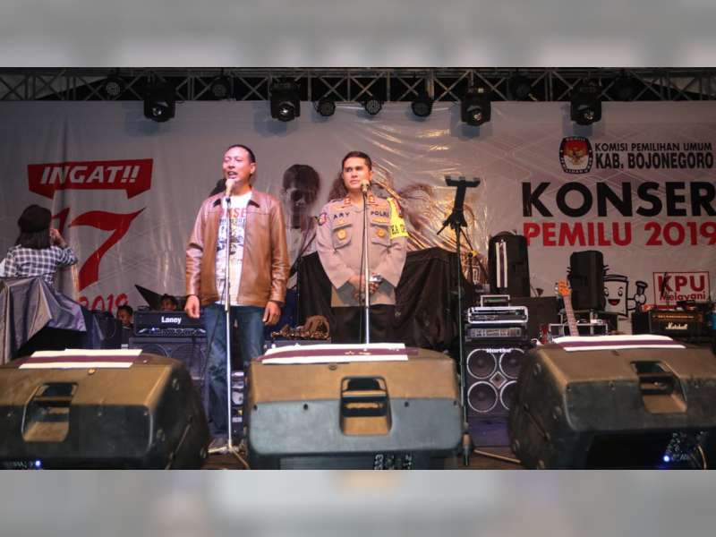 Hadiri Konser Pemilu, Kapolres Bojonegoro Ajak Masyarakat Jaga Keamanan Wilayah