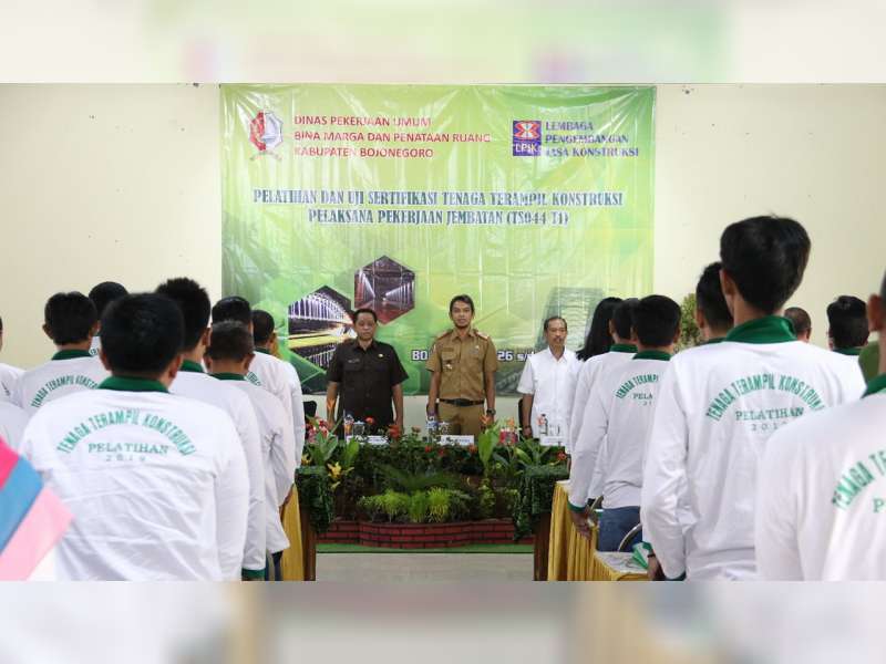 Pemkab Bojonegoro Gelar Pelatihan dan Uji Kompetensi Tenaga Terampil Konstruksi