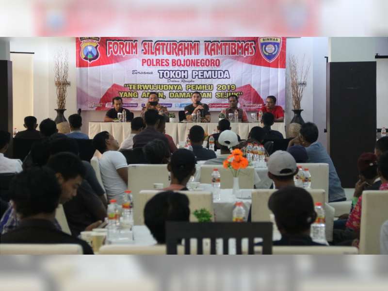 Kapolres Bojonegoro Ajak Tokoh Pemuda Berpartisipasi dalam Menjaga Keamanan