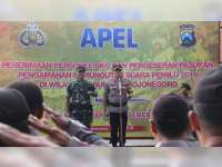 Kapolres bersama Dandim Bojonegoro Pimpin Apel Pergeseran Pasukan Pengamanan Pemilu 2019