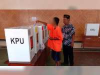 21 Tahanan Polres Bojonegoro Laksanakan Pencoblosan di TPS Lembaga Pemasyarakatan