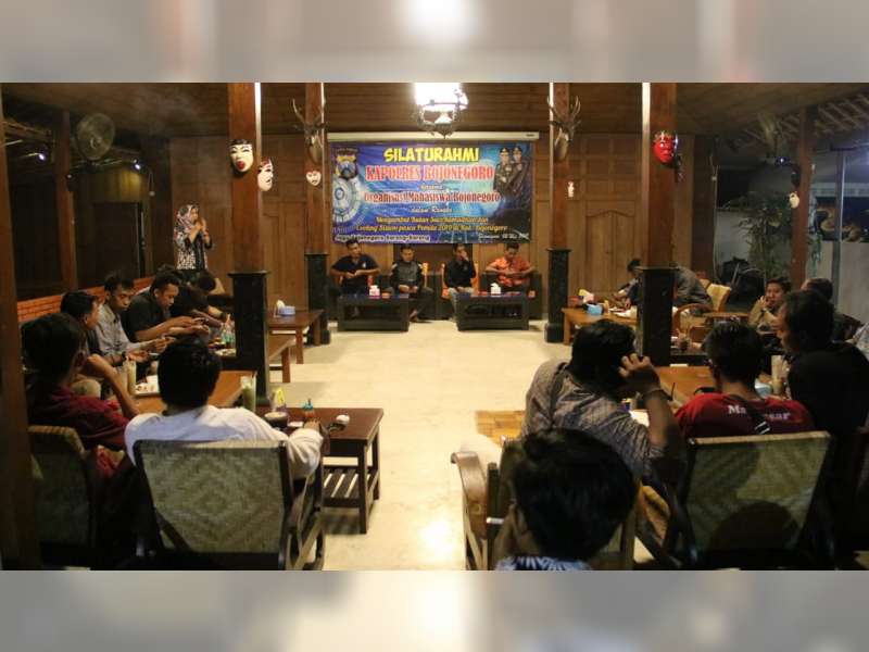 Pasca Pemilu, Kapolres Bojonegoro Gelar Silaturrahmi Bersama Organisasi Mahasiswa