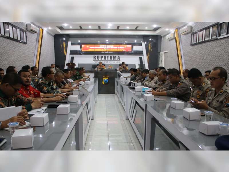 Polres Bojonegoro Gelar Rapat Koordinasi Persiapan Pengamanan Idulfitri 1440 H
