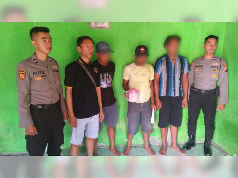 Kedapatan Pesta Miras, 7 Pemuda di Kanor Bojonegoro Diamankan Polisi