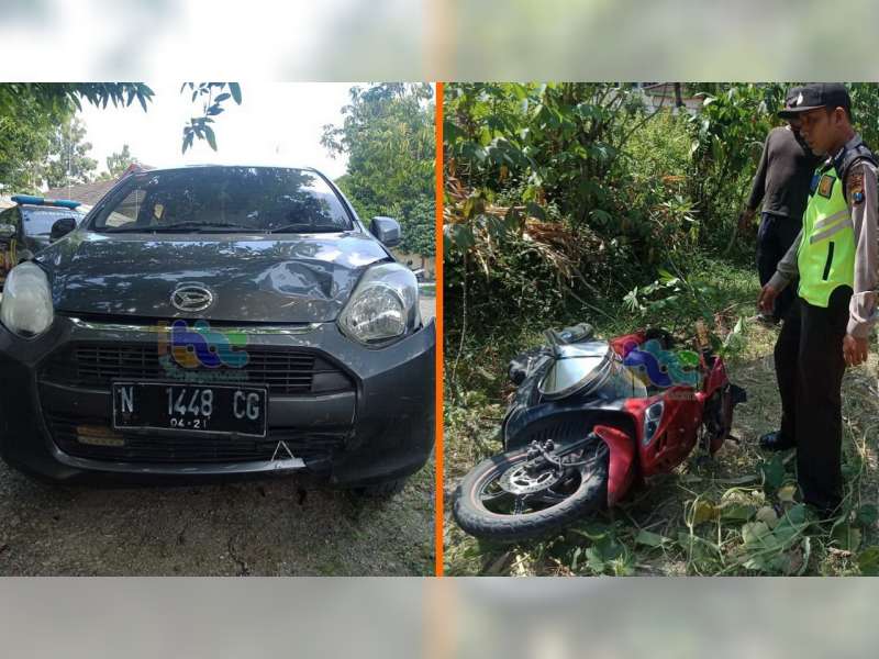 Ditabrak Mobil, Pengendara dan Pembonceng Motor di Margomulyo Bojonegoro Luka-Luka