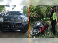 Ditabrak Mobil, Pengendara dan Pembonceng Motor di Margomulyo Bojonegoro Luka-Luka