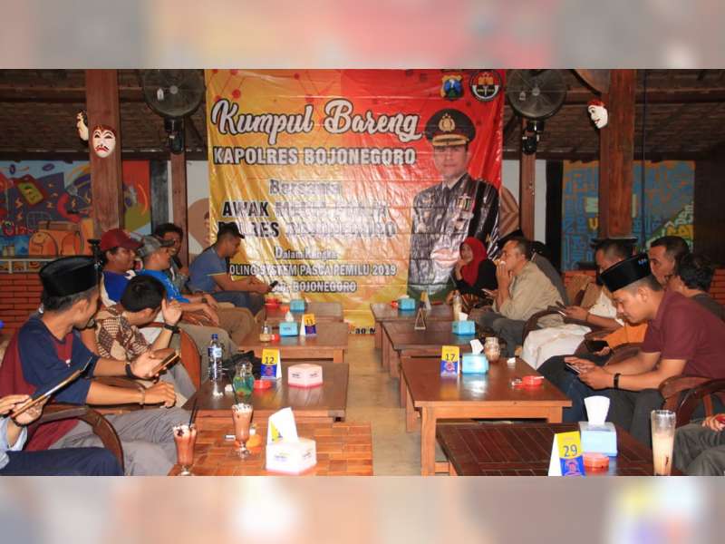 Cooling System Pasca Pemilu, Kapolres Bojonegoro Kumpul Bareng Awak Media