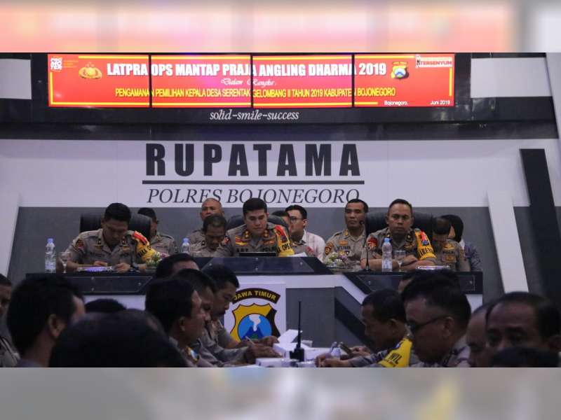 Polres Bojonegoro Gelar Lat Pra Ops Mantap Praja Angling Dharma 2019, Pengamanan Pilkades