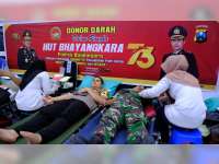Peringati Hari Bhayangkara, Polres Bojonegoro Gelar Bakti Sosial Donor Darah