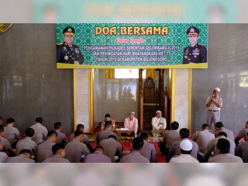 Jelang Pelaksanaan Pilkades Serentak, Polres Bojonegoro Gelar Doa Bersama dengan Anak Yatim