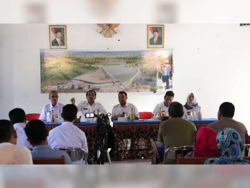 Bupati Blora Hadiri Sosialisasi Pembangunan Embung Dung Sambi Klopoduwur