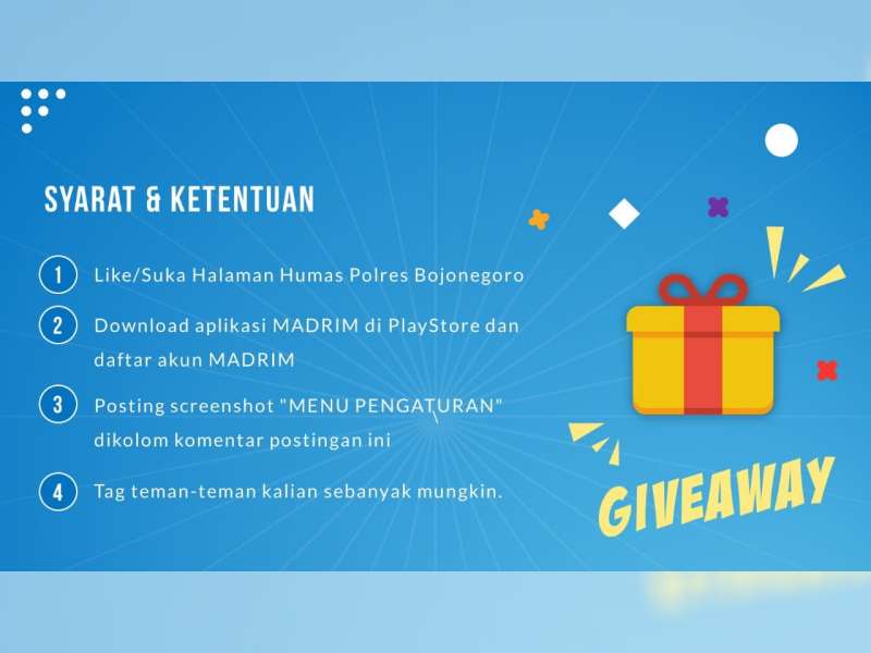 Ikuti Giveaway HUT Bhayangkara ke-73 Polres Bojonegoro