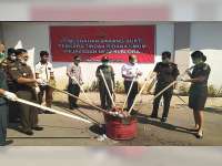 Kejaksaan Negeri Blora Musnahkan Barang Bukti Hasil Tindak Kejahatan