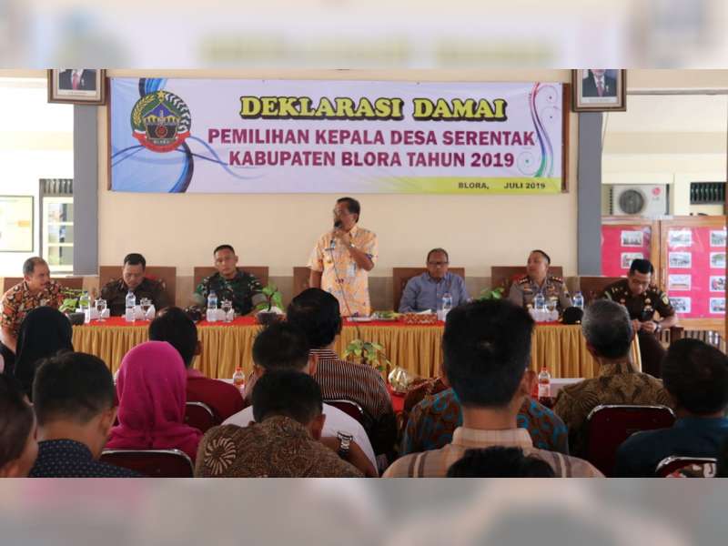 Jelang Pilkades Serentak, Pemkab Blora Gelar Deklarasi Damai