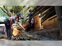 Jelang Peringatan HUT RI, Penjualan Bambu Untuk Pasang Umbul-Umbul di Blora, Meningkat