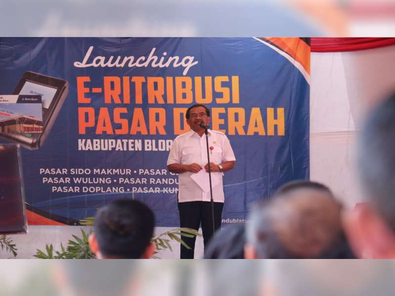Pertama di Jateng, Pemkab Blora Launching E-Retribusi Pasar dan E-SPBU