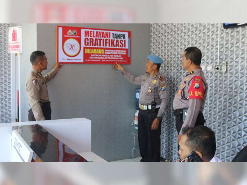Upaya Pertahankan Peredikat WBK, Polres Bojonegoro Berkomitmen Melayani Tanpa Gratifikasi