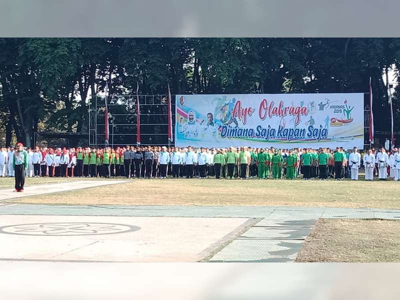 Wakil Bupati Pimpin Upacara Peringatan Haornas di Alun-Alun Bojonegoro