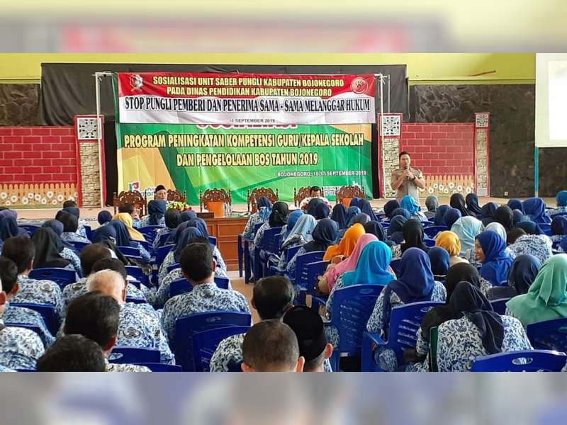 Dinas Pendidikan Kabupaten Bojonegoro Dapat Sosialisasi Saber Pungli