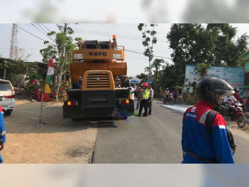 Kapolsek Gayam Sayangkan, Alat Berat Proyek Gas JTB Terlibat Laka Lantas