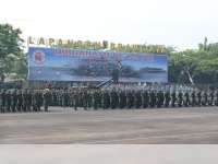 Kapolres Bersama Forpimda Bojonegoro Hadiri Upacara HUT TNI ke-74 di Kodam V Brawiajaya