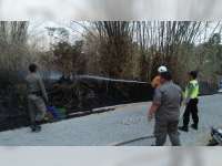 Semak Belukar dan Rumpun Bambu Milik Warga Kedungadem Bojonegoro Terbakar