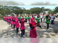 Perwosi Bojonegoro Gelar Sosialisai Senam Kesegaran Jasmani di Gayam