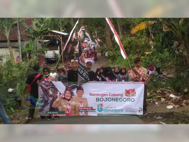 Kebersamaan Pramuka Bojonegoro Ikuti Jambore Daerah Jatim 2019 di Banyuwangi