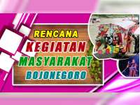 Rencana Kegiatan Masyarakat Bojonegoro 20 Oktober 2019