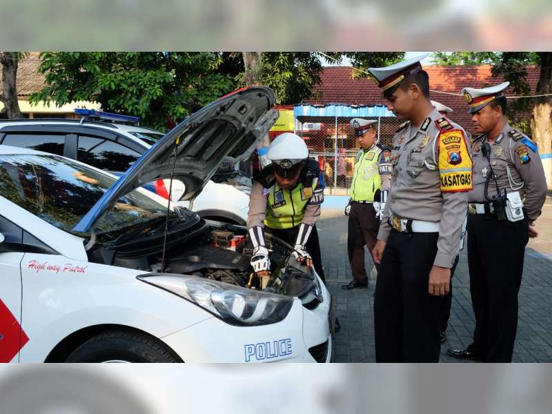 Jelang Musim Hujan, Sat Lantas Polres Bojonegoro Apelkan Kendaraan Dinas