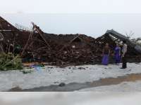 Diterjang Angin, Gudang Penggilingan Padi di Kedungadem Bojonegoro Roboh