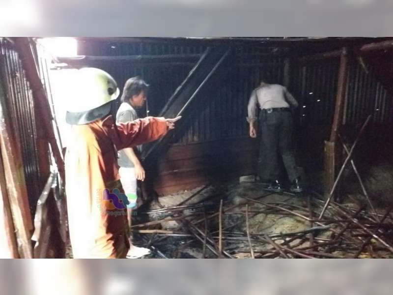 Akibat Pembakaran Sampah, Gudang Pengeringan Tembakau di Sugihwaras Bojonegoro Terbakar