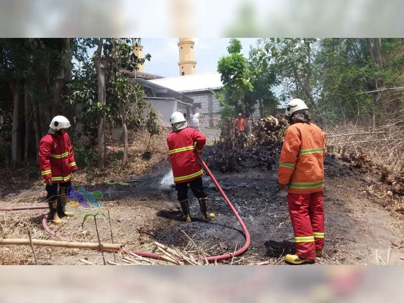 Akibat Bakar Sampah, Rumpun Bambu di Balen Bojonegoro Terbakar, Satu Orang Luka Bakar