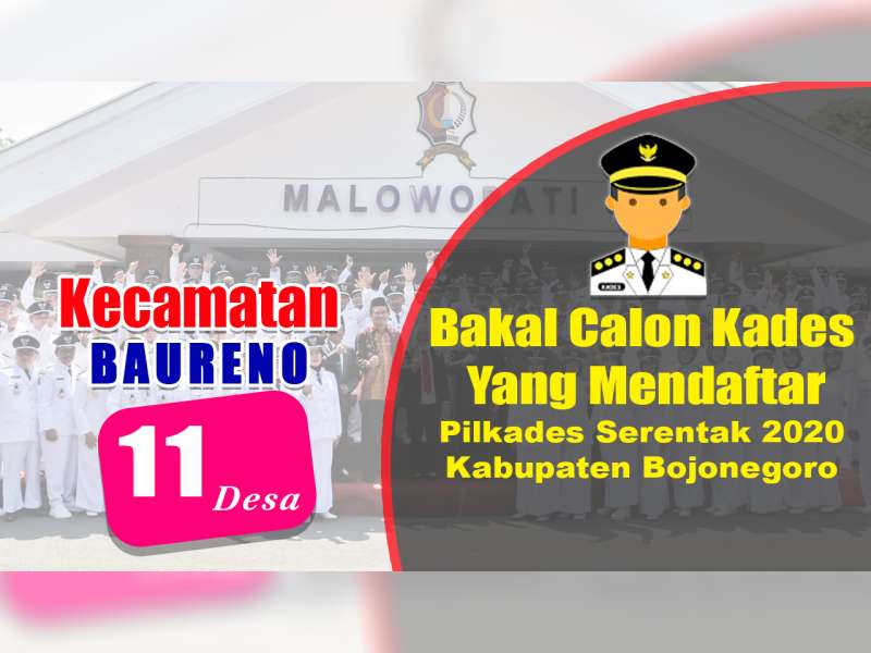 Bakal Calon Kades yang Mendaftar dalam Pilkades 2020, Kecamatan Baureno Bojonegoro