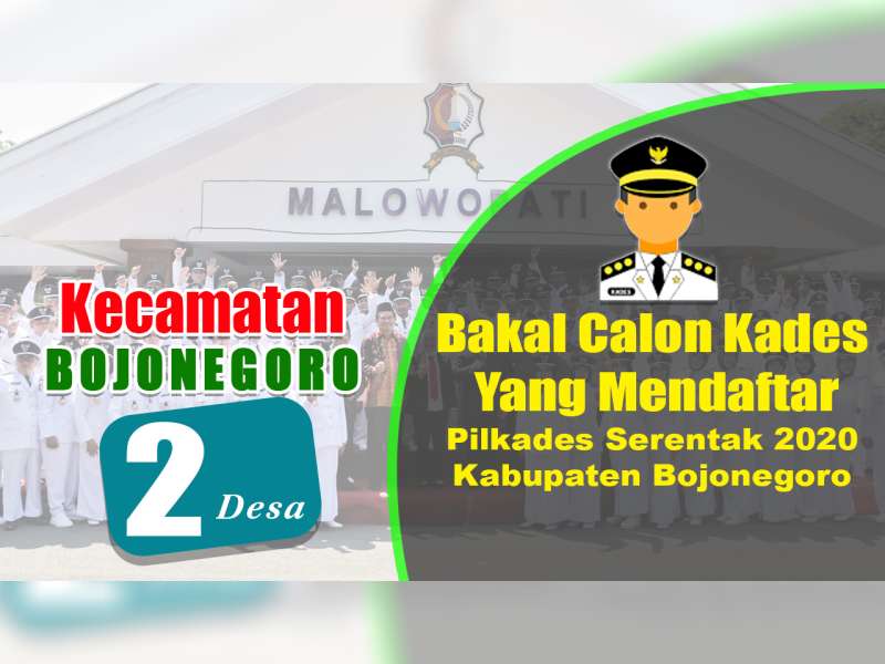 Bakal Calon Kades yang Mendaftar dalam Pilkades 2020, Kecamatan Bojonegoro Kota