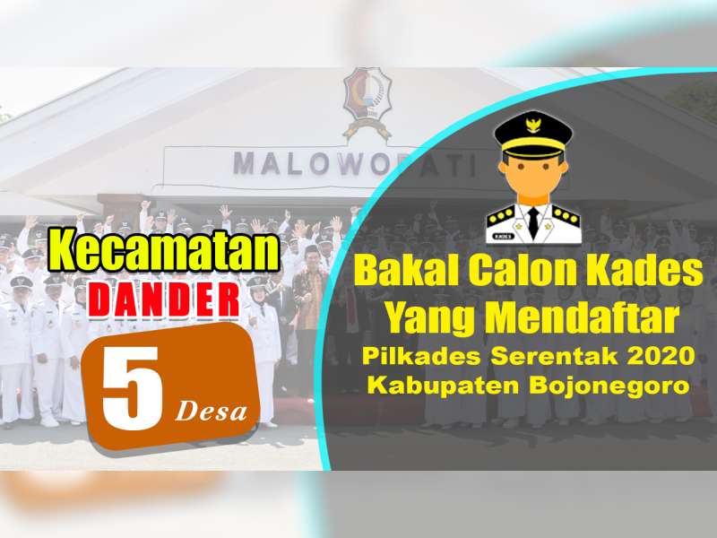 Bakal Calon Kades yang Mendaftar dalam Pilkades 2020, Kecamatan Dander Bojonegoro