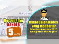Bakal Calon Kades yang Mendaftar dalam Pilkades 2020, Kecamatan Dander Bojonegoro
