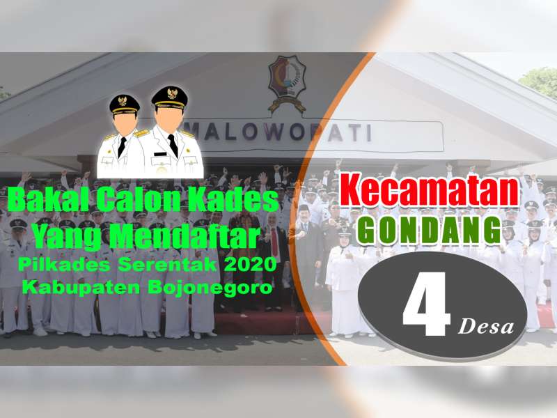 Bakal Calon Kades yang Mendaftar dalam Pilkades 2020, Kecamatan Gondang Bojonegoro