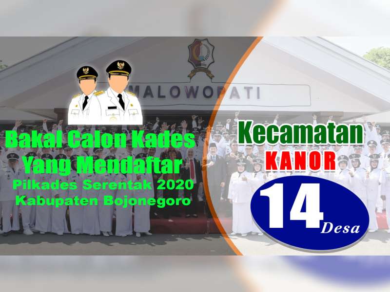 Bakal Calon Kades yang Mendaftar dalam Pilkades 2020, Kecamatan Kanor Bojonegoro