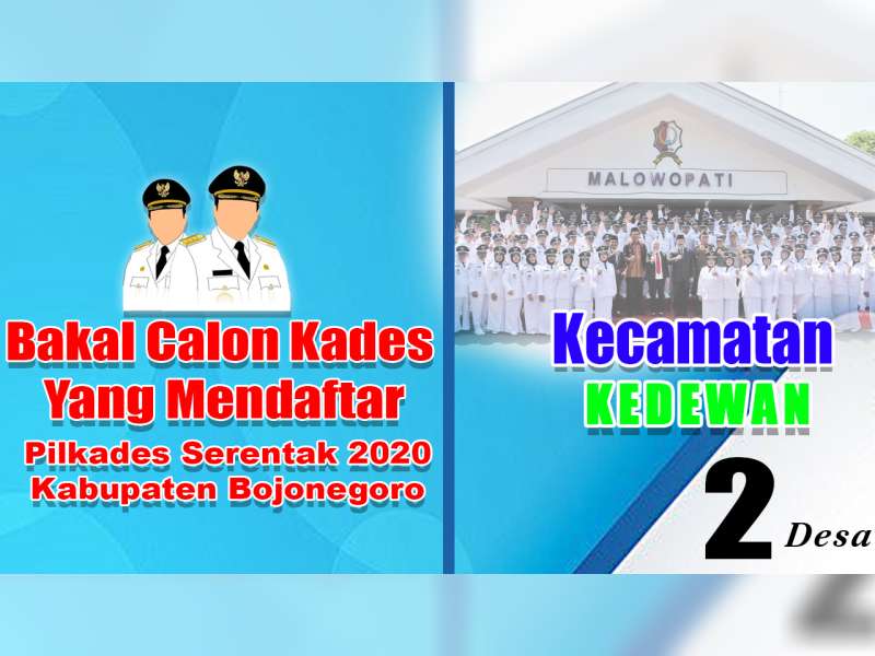 Bakal Calon Kades yang Mendaftar dalam Pilkades 2020, Kecamatan Kedewan Bojonegoro