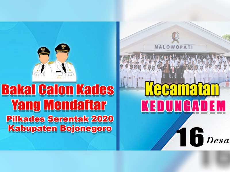 Bakal Calon Kades yang Mendaftar dalam Pilkades 2020, Kecamatan Kedungadem Bojonegoro