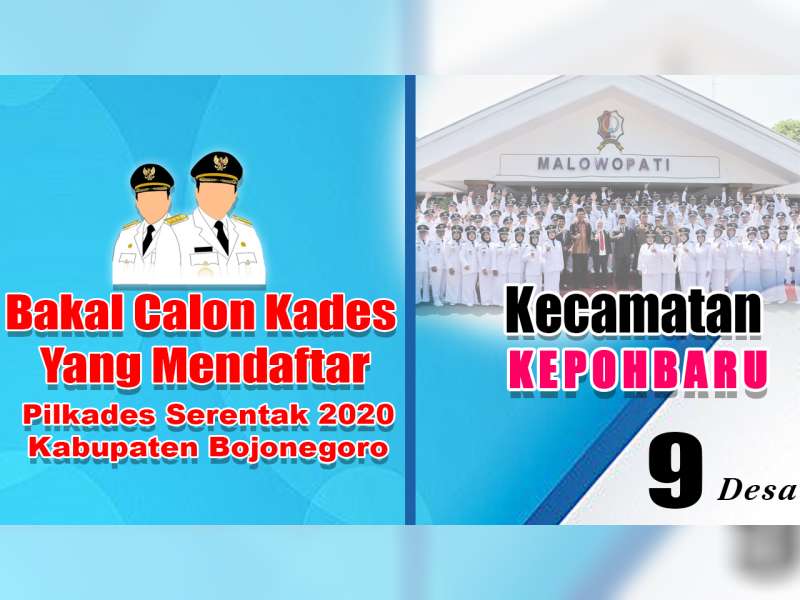 Bakal Calon Kades yang Mendaftar dalam Pilkades 2020, Kecamatan Kepohbaru Bojonegoro